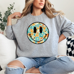 Applique Smiley Face Sweatshirt