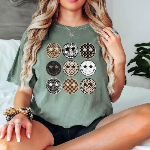 Designer Smiley Faces T-Shirt